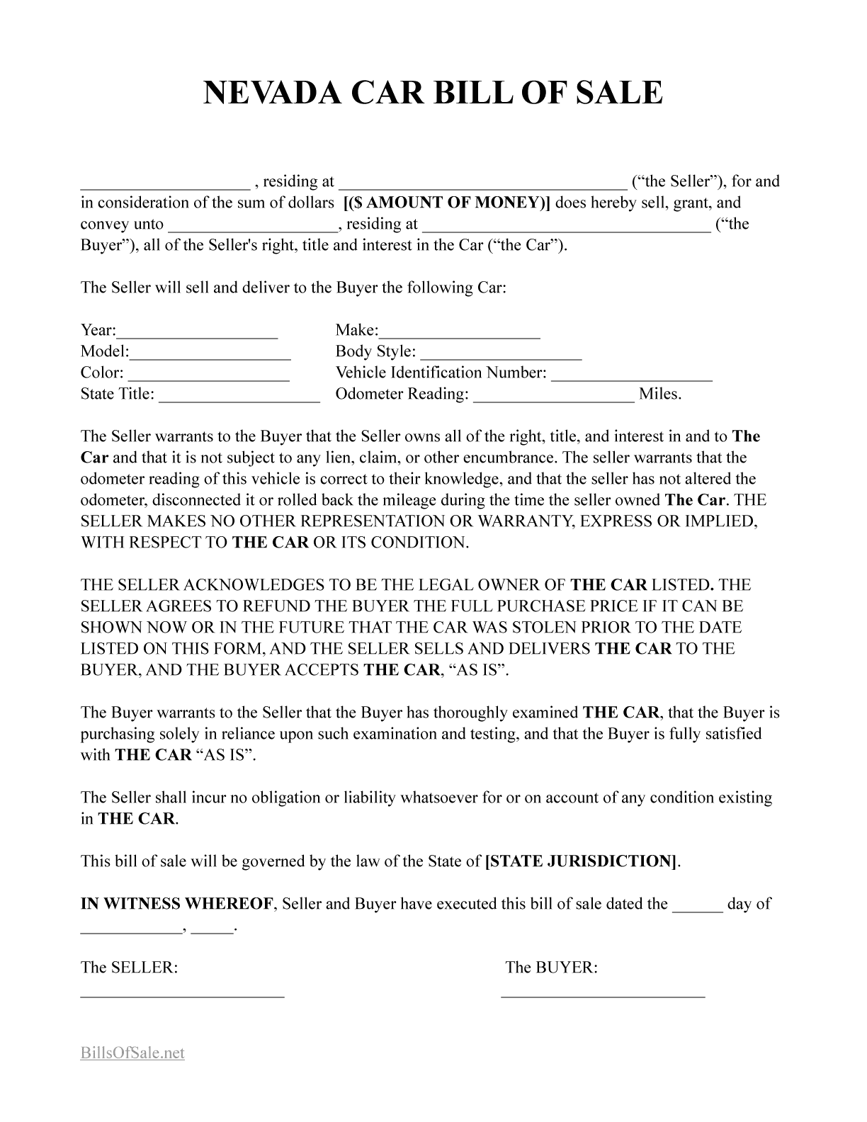 bos-car-bill-of-sale-nevada-sample